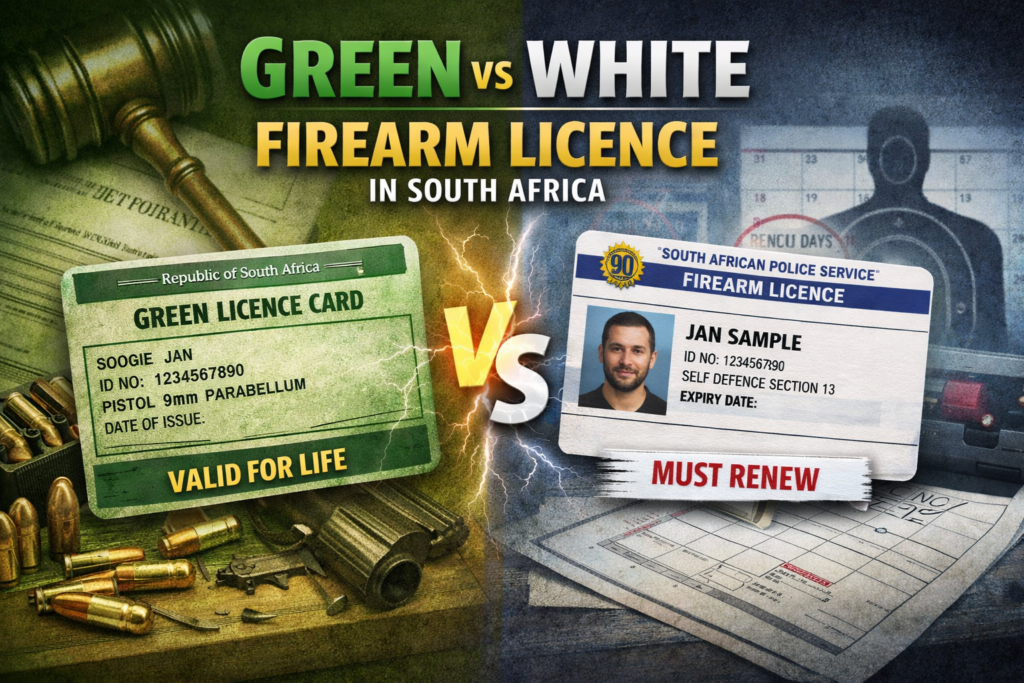 Green vs White Firearm Licences in South Africa – What Every Gun Owner Needs to Know